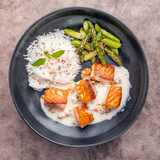 Lachs Sahnesoße
